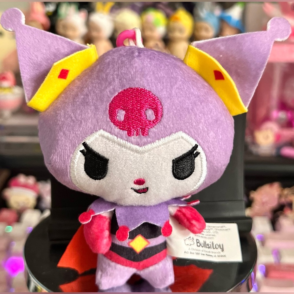 Sanrio Super Hero Kuromi Plush Dangler Bag Charm Clip Accessory